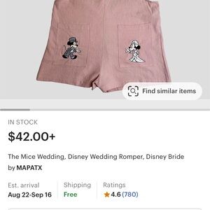 Pink Disney Wedding Romper